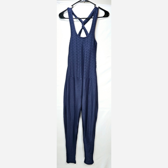Pants - Size S/M Black Active Body Contour Jumpsuit